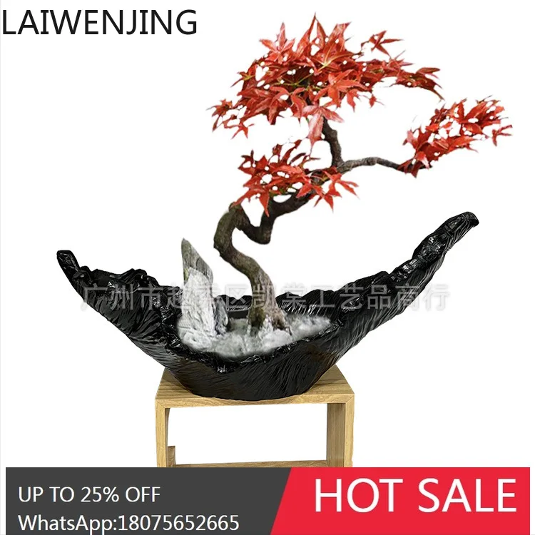 MJY New Chinese Style Home Resin Vase Ornament Entrance Flower Art Decoration Landscape