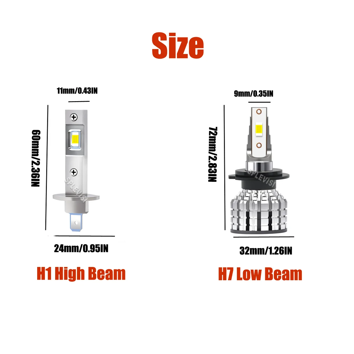 Oncoming Driver-Friendly Brightness LED Headlight Bulbs H1 High Beam H7 Low Beam Bulb For Peugeot 307 2000 2001 2002 2003 2004