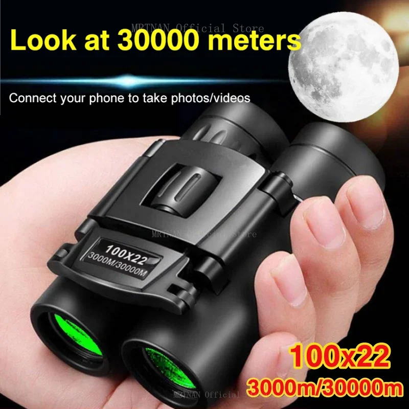 100x22 Zoom HD Telescope Professional BAK4 Powerful Binoculars Long Range Portable Monocular or Camping Tourism Outdoor