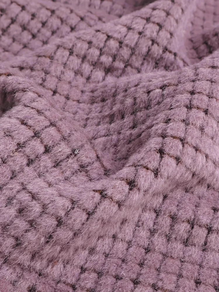 

Pure Cotton Small Grid Wool Woolen Fabric for No Elasticity Autumn Winter Coat Jacket Soft Cloth Diy Per Meter Sewing Material