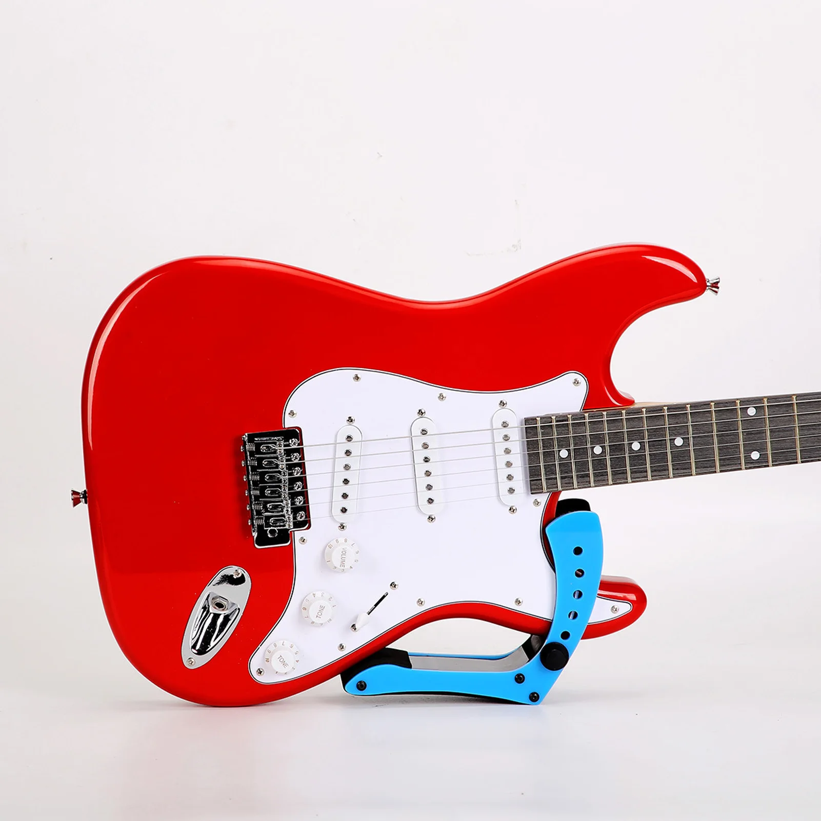 الغيتار الكهربائي حامل داعم حامل 6 موقف ارتفاع قابل للتعديل العمودي الغيتار حامل رفوف ل 35-55 مللي متر سمك الساق الراحة #5