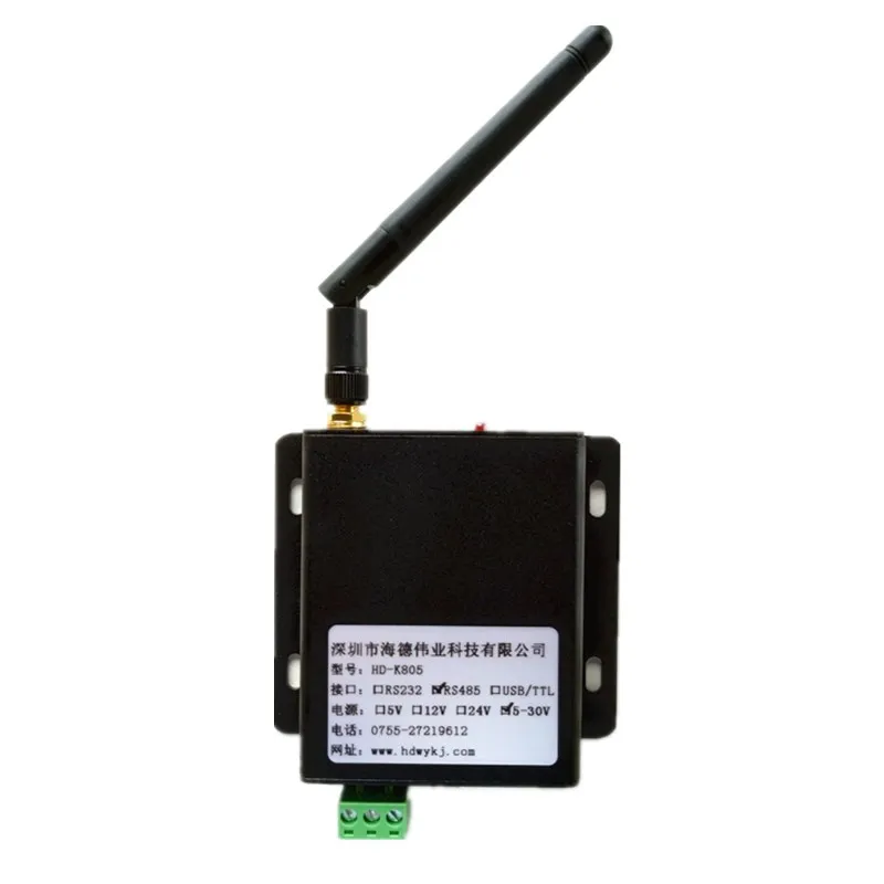 

LoRa Wireless Data Transmission Station RS485/232 Serial Port Transceiver Data Transparent Transmission Supports Modbus Protocol