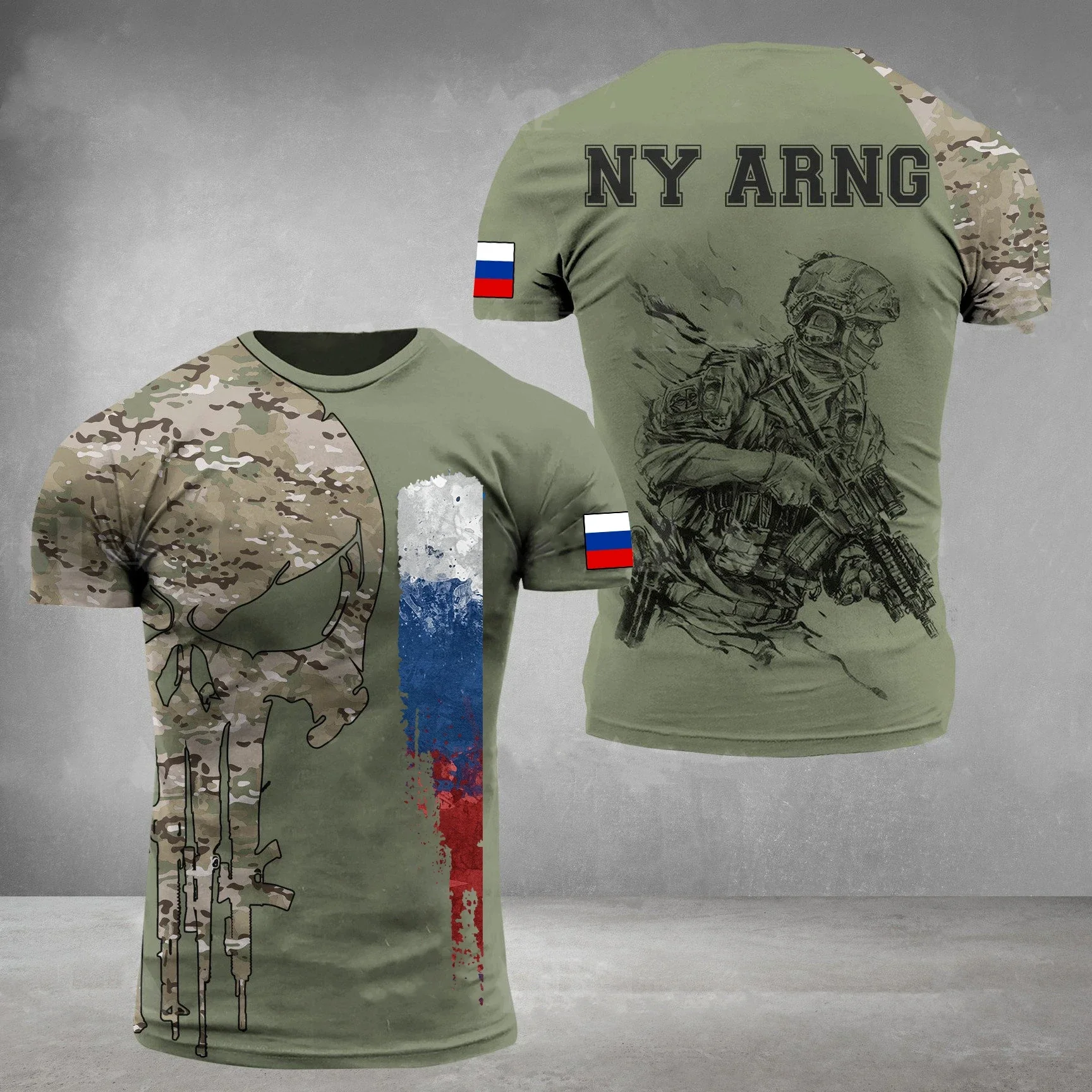 Russia Army Camouflage Men Ladies T Shirt Commando ARMY-VETERAN 3D Special Forces Short Sleeve Tactical Shirts Men\'s Clothing