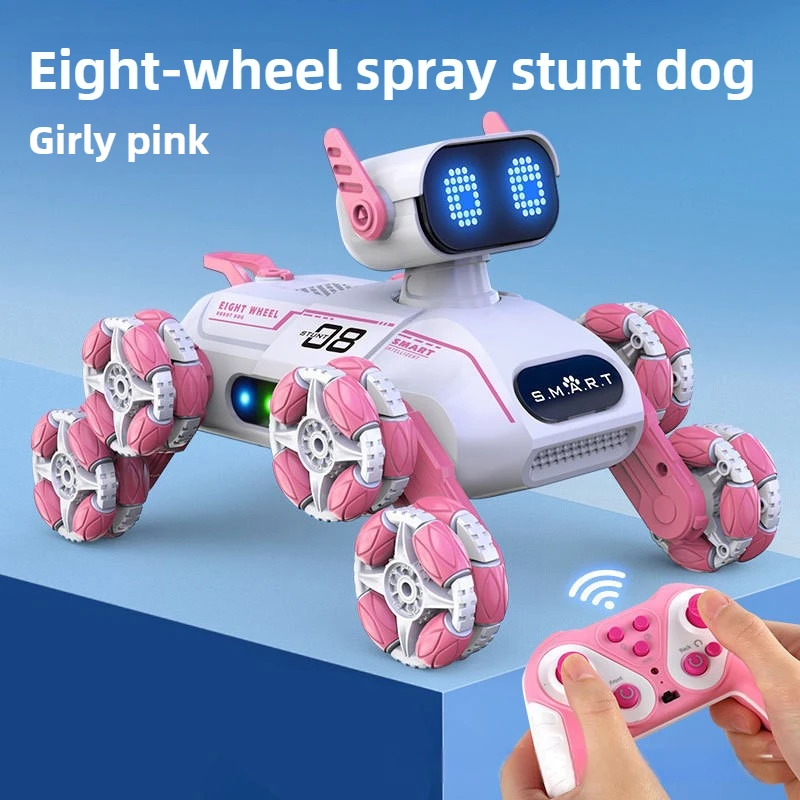 Cool Stuff jouet voiture drôle cadeau-Intelligent cascadeur Rc Robot chien, voiture télécommandée, détection de geste pet Spray voitures Rc, jouets pour enfants