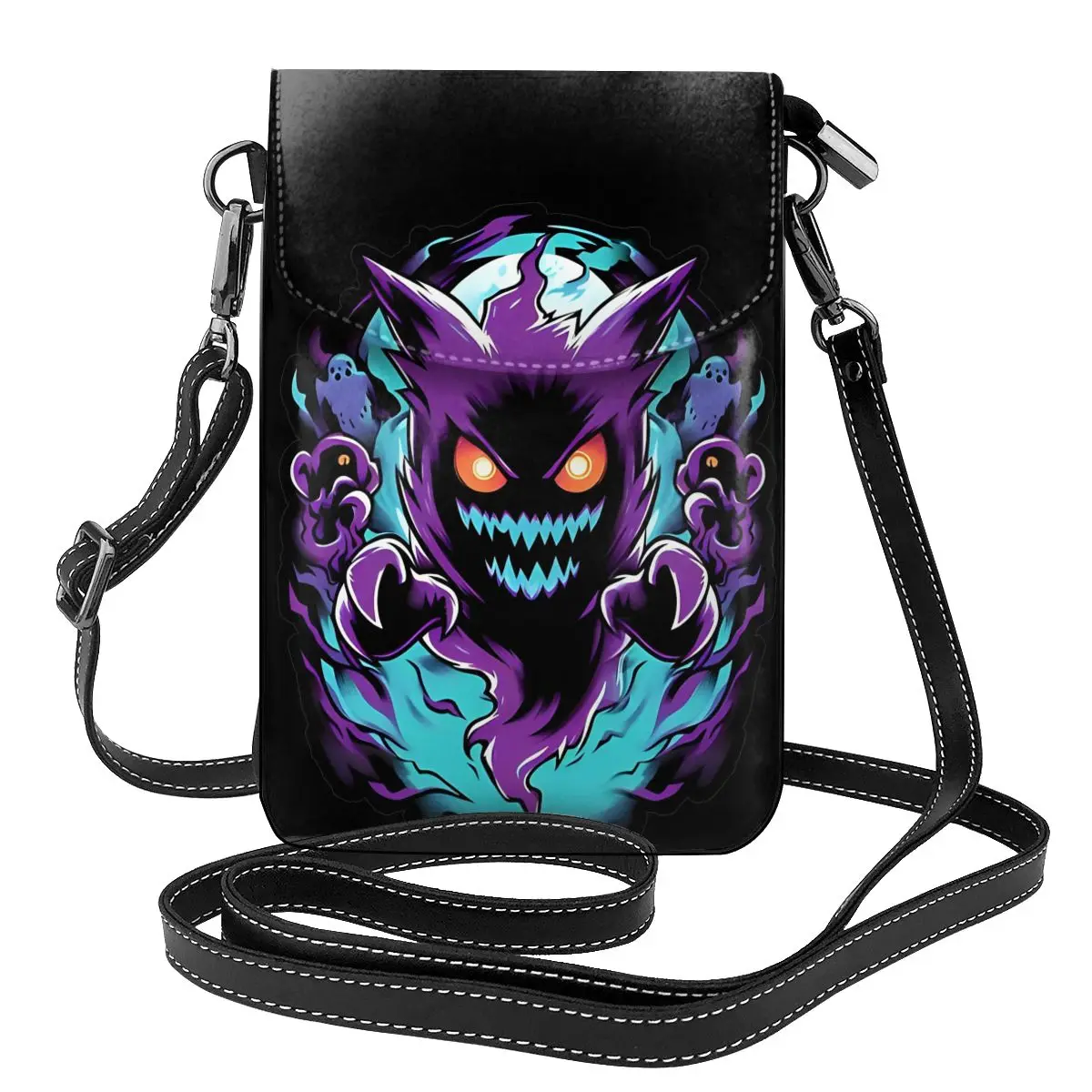 Creepy Ghost Pokemon Gengar Shoulder Bag Woman Bulk Women Bags Vintage Leather Shopping Purse