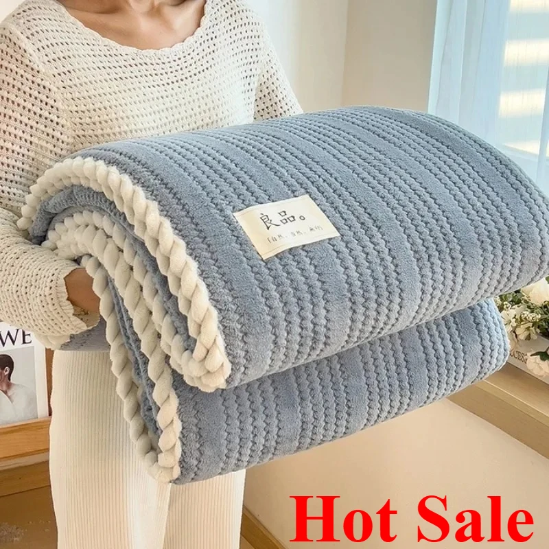 

Hot Sale Throw Blanket for Sofa Winter Blanket King Size Home Warm Plaid Comforter Bedspread Bedding Sheet
