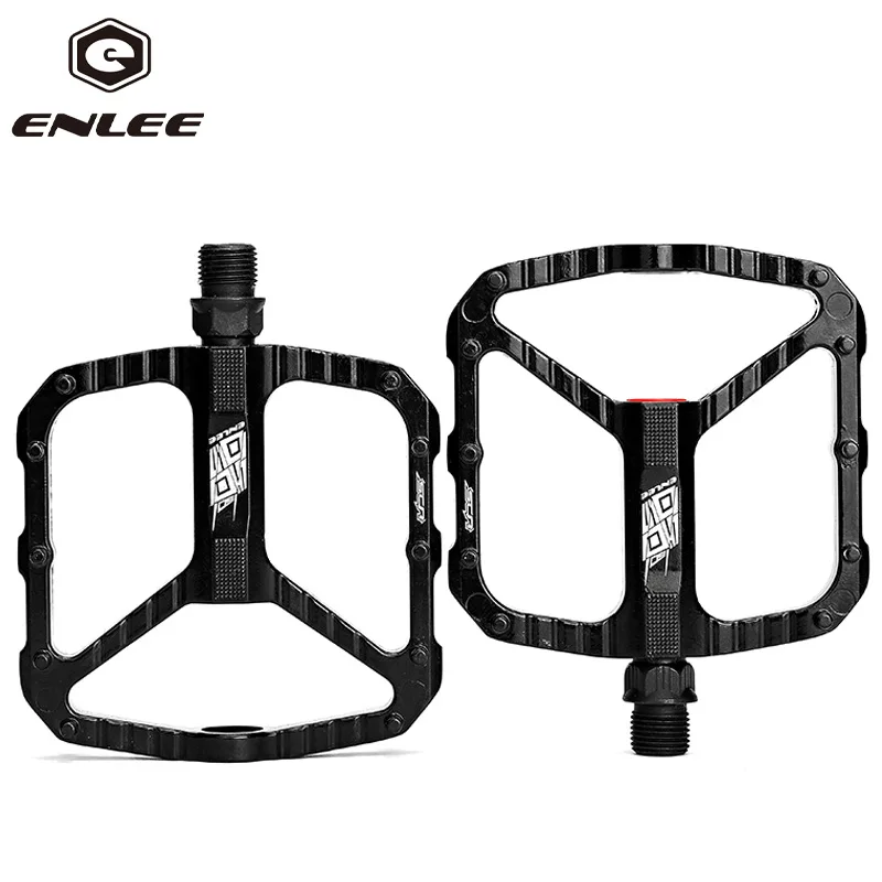 ENLEE Bicycle Pedals Ultralight Aluminum DU Bearing Pedals Aluminum Alloy Mountain Bike Pailin Cycling Pedals Bike Accessories