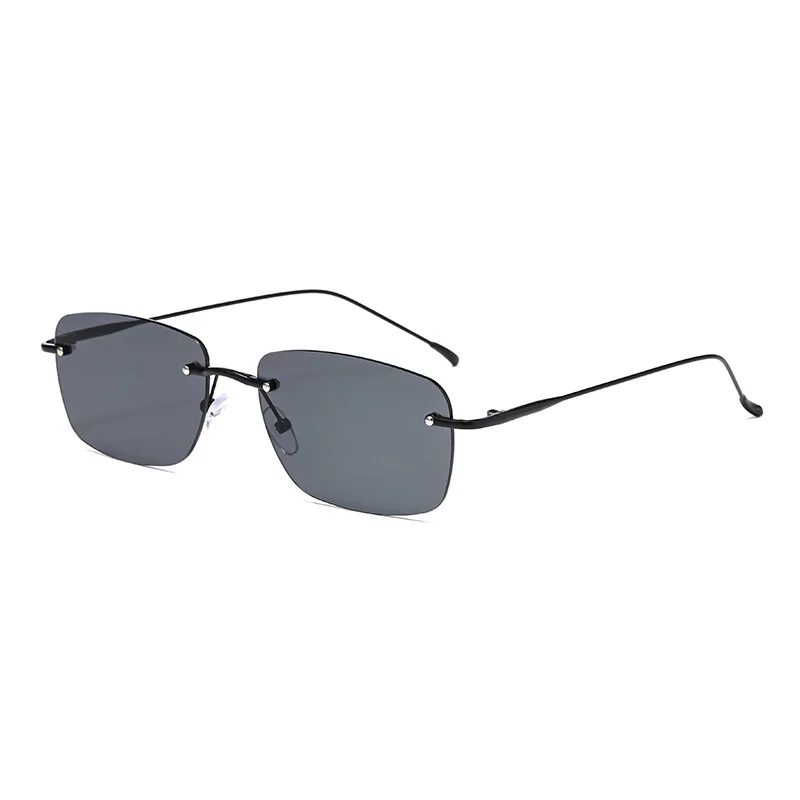Square Sunglasses Women Men Metal Frame Rectangle Sun Glasses Female Oval Eyewear Frameless Sunglasses Male Female Eyeglasses