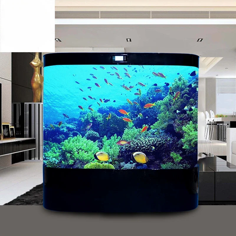 Household Living Room Small Glass Change Water Ecological Landscaping Large Bottom Filter Goldfish Turtle Jar