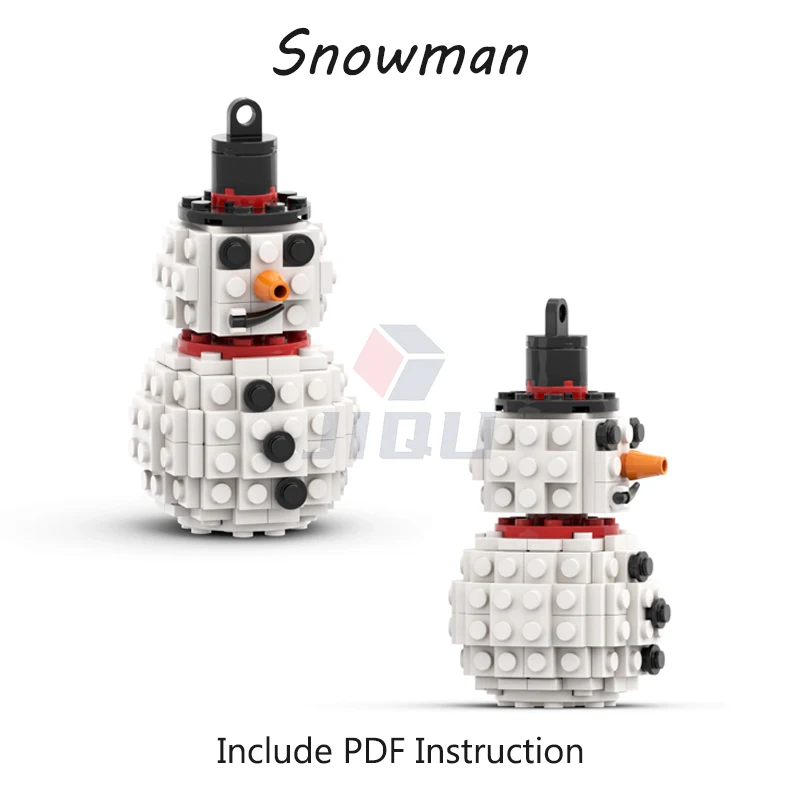 127 Pcs Xmas Snow Man Model Building Blocks Santa City Winter Scene Assembly MOC Bricks Creative Kid Toy Christmas New Year Gift