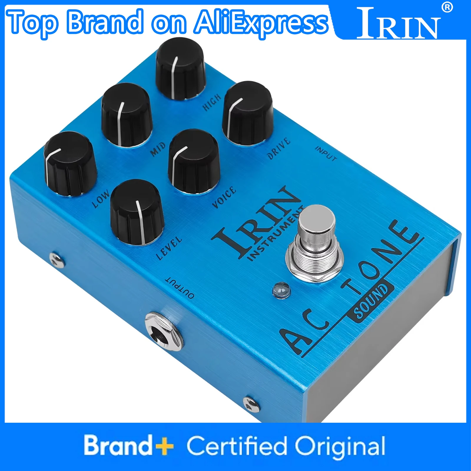 Irin AN-33 ac tom guitarra overdrive pedal analógico ac30 amplificador pedal efeito clássico britânico rock som para guitarra elétrica