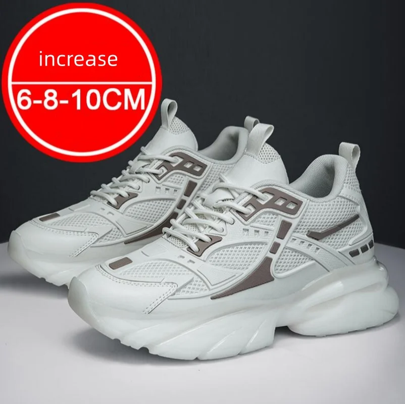 High Quality Casual Sports Elevator Shoes Height Boosting Shoes for Men Hidden Heels Increase Insole 4-10CM Unisex Lift Sneaker