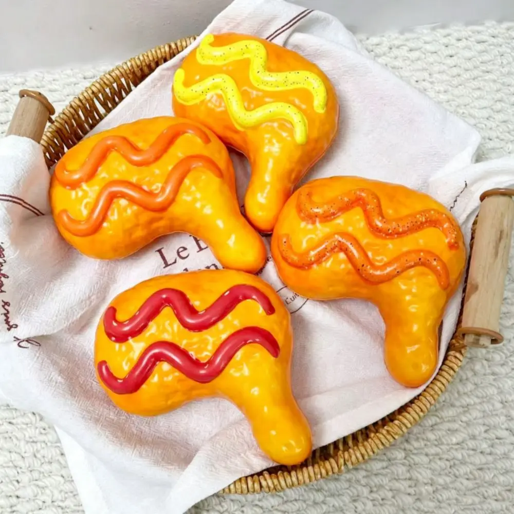 Funny Simulation Slow Rising Squishy Slow Rising Realistic Fried Chicken Drumstick Desktop Decoration Large Sensory Fidget Ball