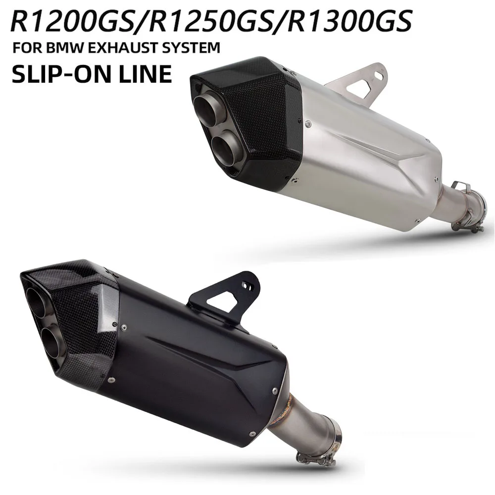 R1300GS Exhaust Slip on Line Pipe For BMW R1200GS R1200GSA R1250GS R1250GSA R1300R R1300RS R1300GSA 2013-2026 Motorcycle Muffler