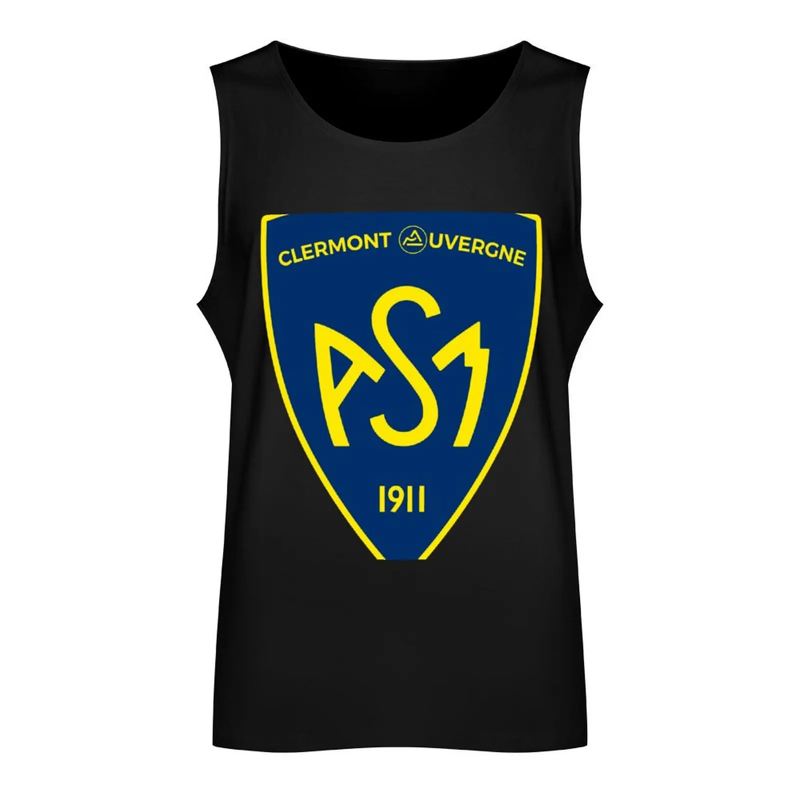 ASM Clermont Auvergne Logo Tank Top men gym clothing Man summer clothes bodybuilding t-shirt sleeveless gym shirt man fitness