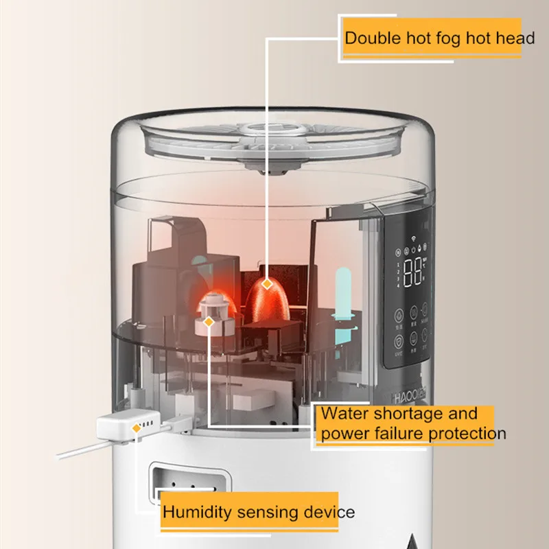 100-240V Humidifiers for Large Room Wholehouse Humidifier 2000 sq.ft.Honovos 17L/4.5Gal Ultrasonic Cool Mist Large Humidifier