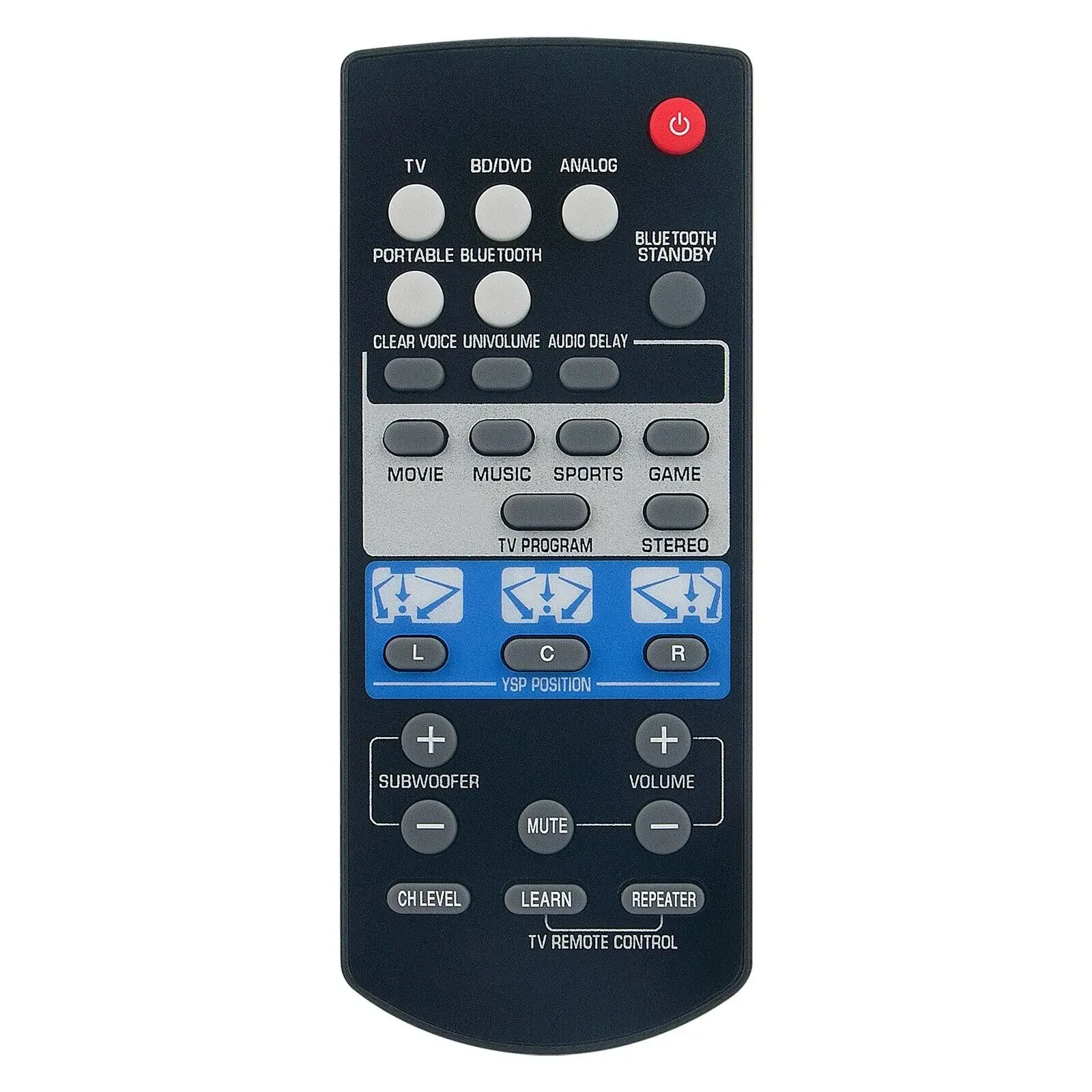 Remote Control Fits Yamaha FSR80 ZG80760 Soundbar YSP1400 YSP-1400 YSP-1400BL Audio System