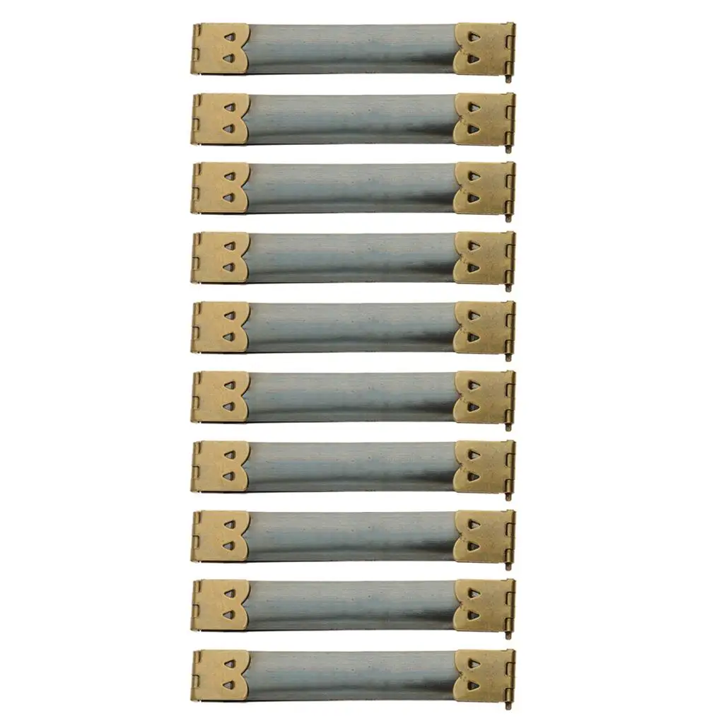 10pcs Antique Iron Internal Flex Frames, Flex Spring Clip for Purse, Pencil, Sunglass and Coin Bag Making