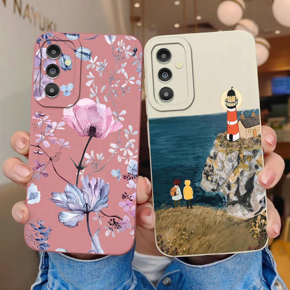 Fashion Case For Samsung Galaxy A14 A13 Sweet Girl Back Cover Camera Protection Coque For A 14 A13 Funda Phone Bags Bumper Shell image 3