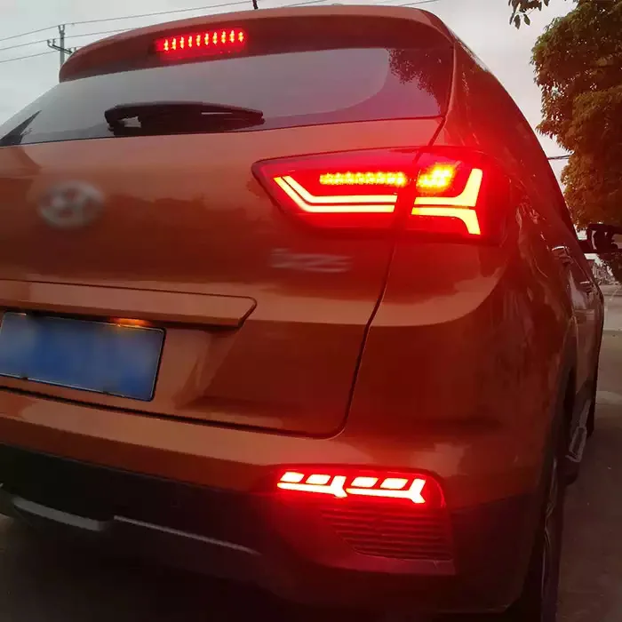 Car Tail Lights Modified LED Taillights With Running Turn Signal Function Full LED For Hyundai Creta/ IX25 2014-2017