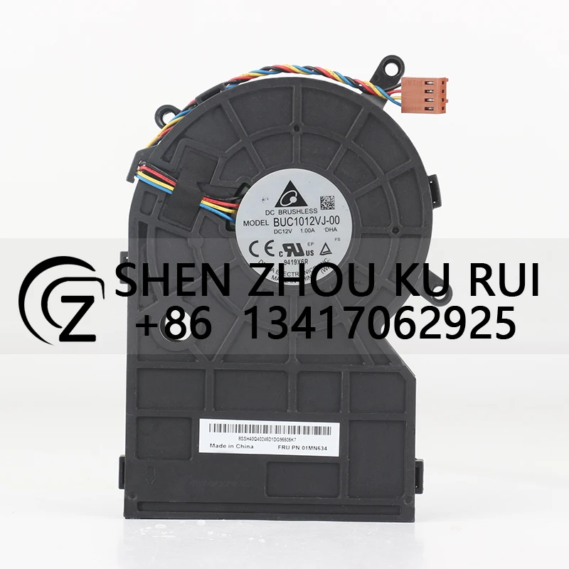 Original New Delta 5V 24V 48V DC12V 1.00A AC EC 13.5CM Integrated CPU Turbine 4-wire PWM Blower Radiator BUC1012VJ-00 Cooling Fa