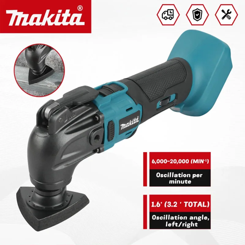 

Электрический кромкорез Makita 18В: 6 скоростей, литиевая батарея 18/20В, размеры 340-326 мм, универсален для распиловки, резки, зачистки.