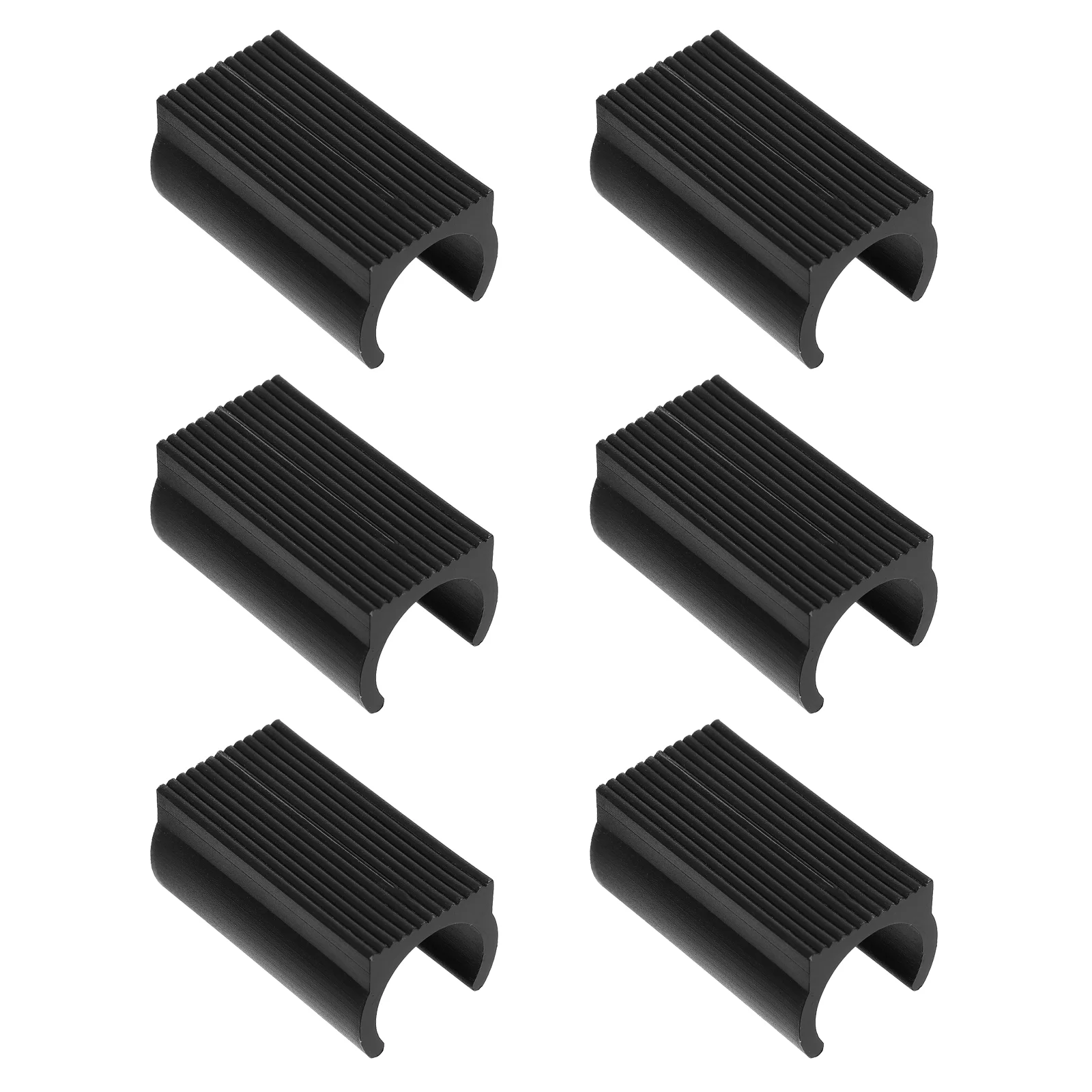 

50 Pcs Trampoline Mat Black Chair Feet Covers Furniture Pads Pipe Clamp Non-slip Table Plastic Foot