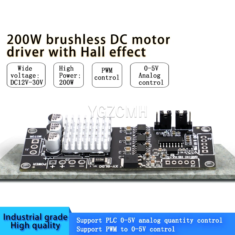200W Three-phase Brushless DC Motor Controller Module With Hall Brushless Motor Drive Board PWM Control
