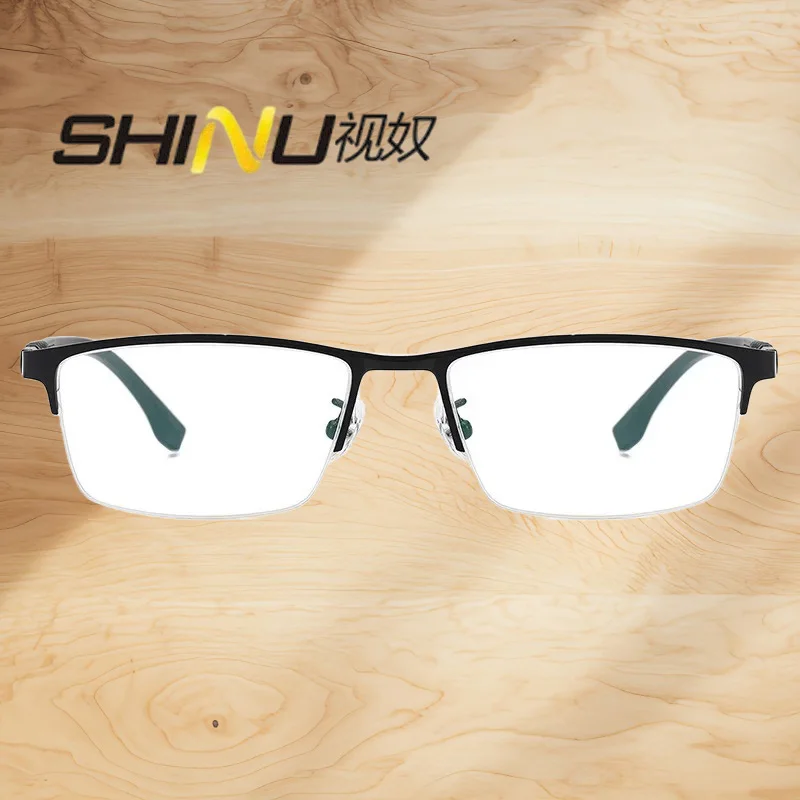 

Titanium Frame Big Size Anti Blue Light Prescription Lenses Glasses Progressive Multifocal ultra light Reading Glasse