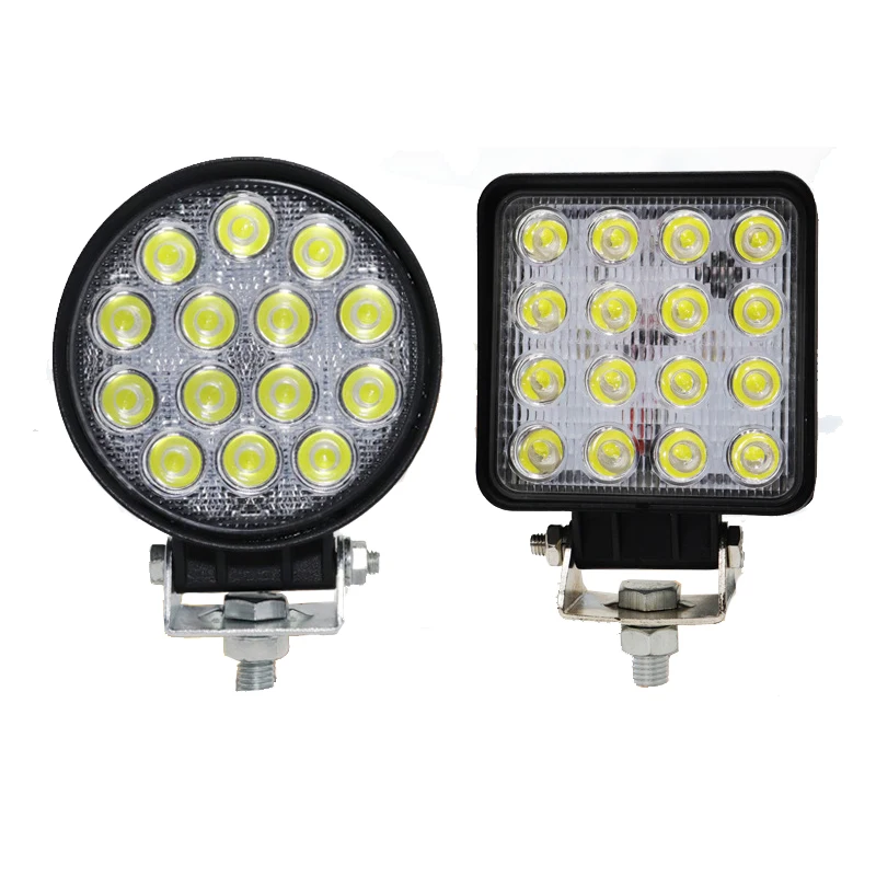 

4-Inch round 42W Bright Waterproof Led Work Light 12V Excavator Headlights 24V Engineering Machinery Accessories Car Light