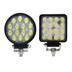 4-Inch round 42W Bright Waterproof Led Work Light 12V Excavator Headlights 24V Engineering Machinery Accessories Car Light