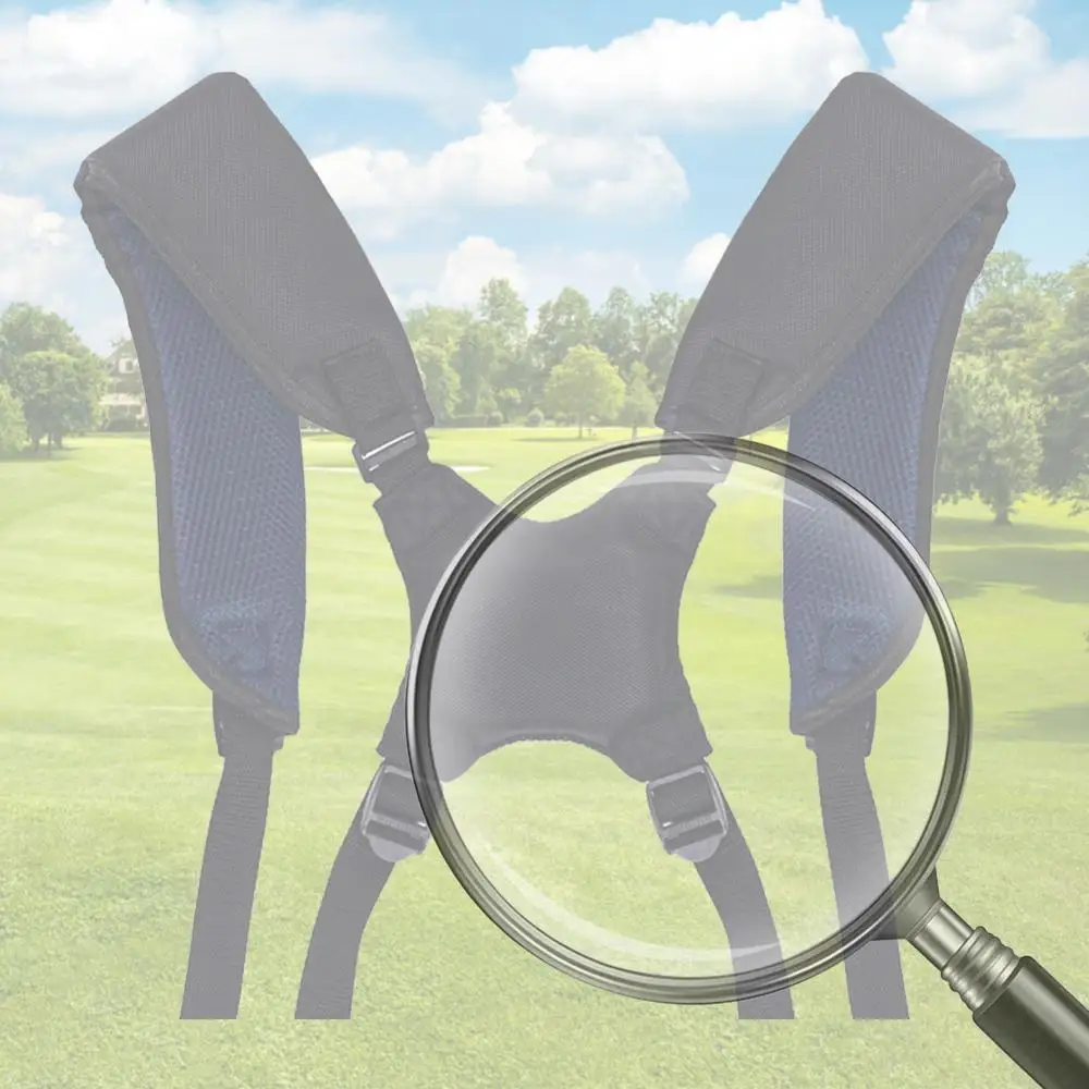 

Ремень для переноски гольф-сумки с двойными регулируемыми лямками и мягкой подкладкой, с 4 поворотными пряжками для комфортной переноски