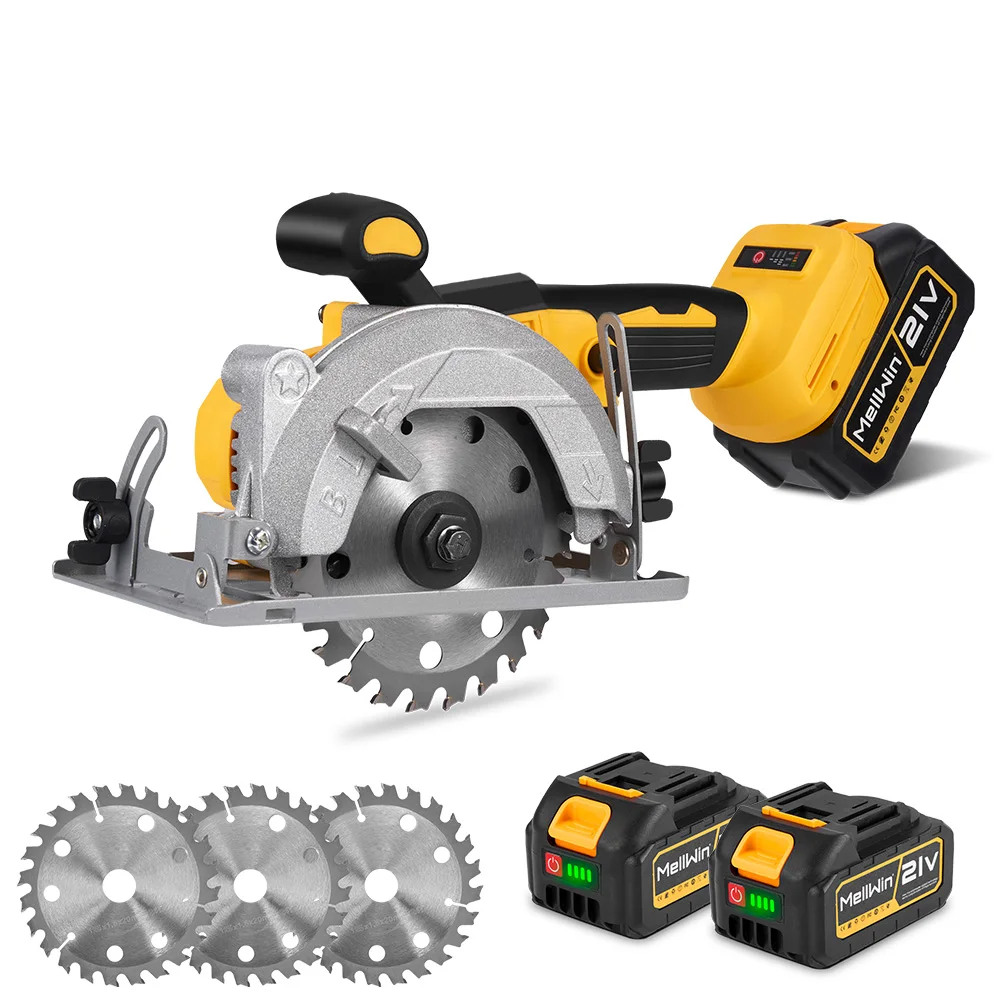 MELLWIN 5 Zoll 125 MM Bürstenlose Elektrische Kreissäge Handheld Multifunktionale Holz Metall Cutter Power Tool Für 21 V 18 V Batterie