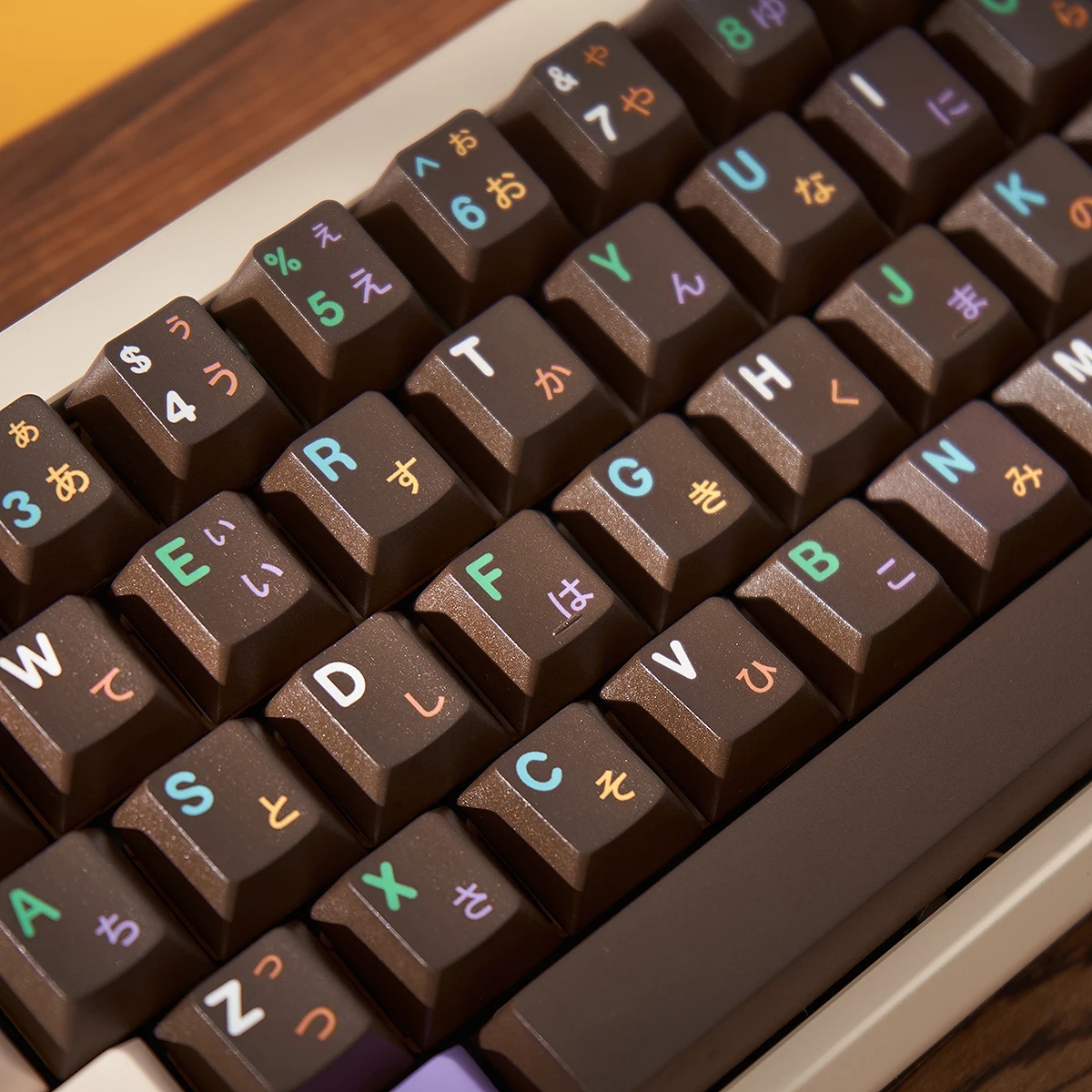 Luva X Domikey Choco Donuts Tema Keycap, conjunto completo, perfil cereja, PBT, tintura-sublimação, teclado mecânico, 153 chaves