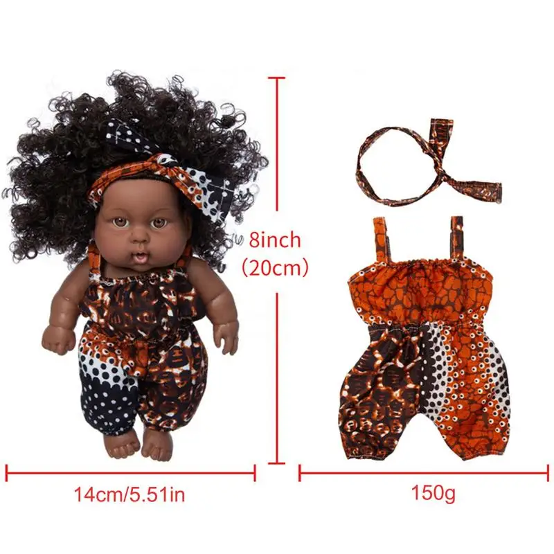 Zwarte Babypop Echt Uitziende Baby Poppen Realistische Zwarte Pasgeboren Baby Meisje Poppen Afro Amerikaanse Reborn Peuter Poppen Voor Meisjes