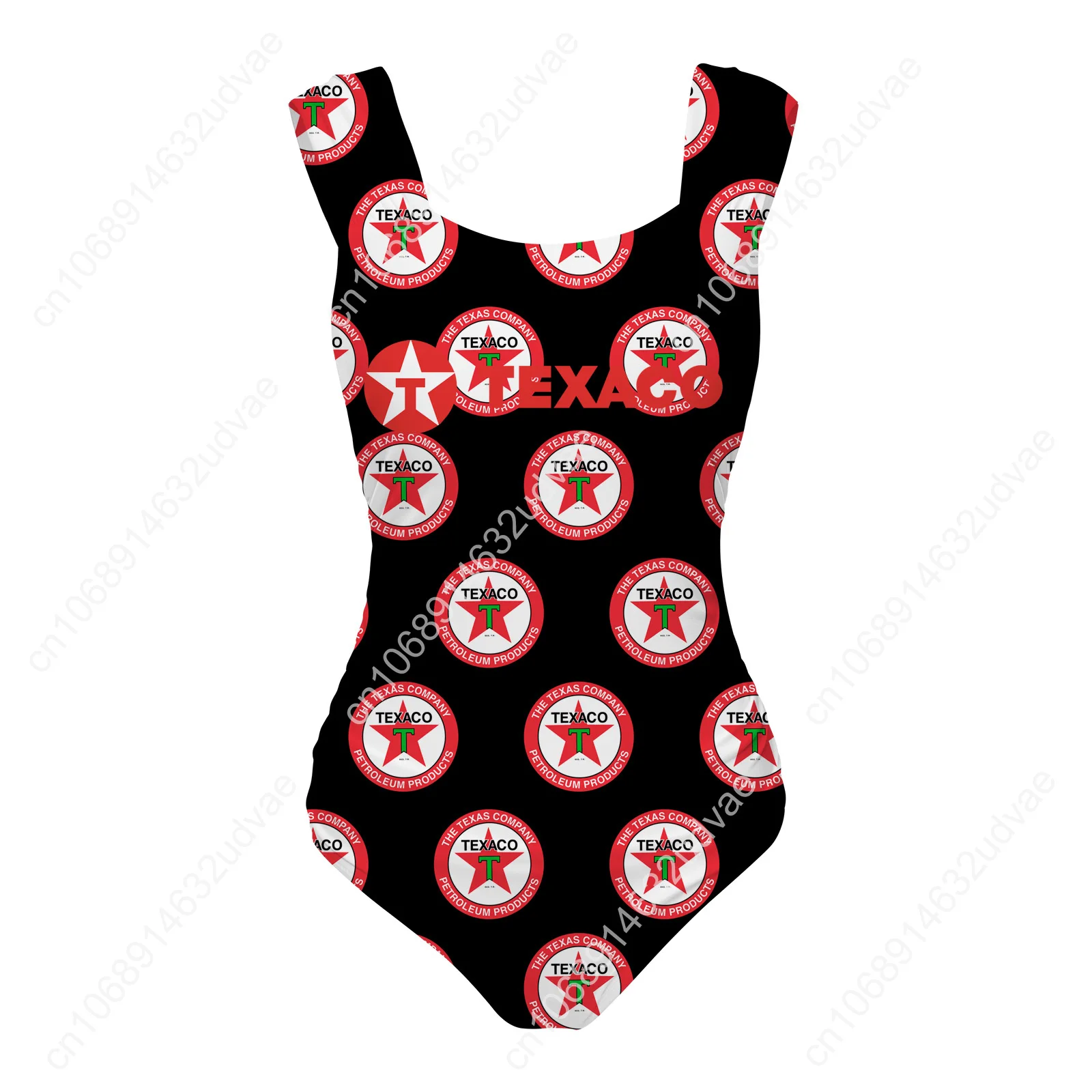 Texaco One Piece Swimsuit Wide Strap Women Bathing Suits Personalized Swimwear Pool Party Sexy Bikini Customize Beachwear