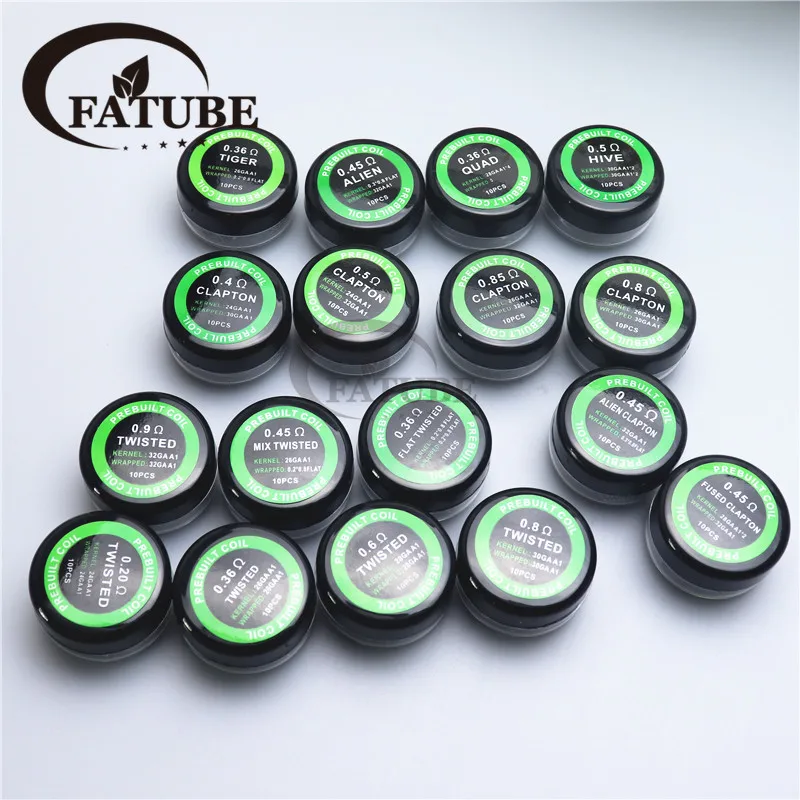FATUBE Cable calefactor en forma de rollo para equipo de calefacción 10 unids/caja Quad Tiger Mix trenzado plano mezcla retorcida alienígena