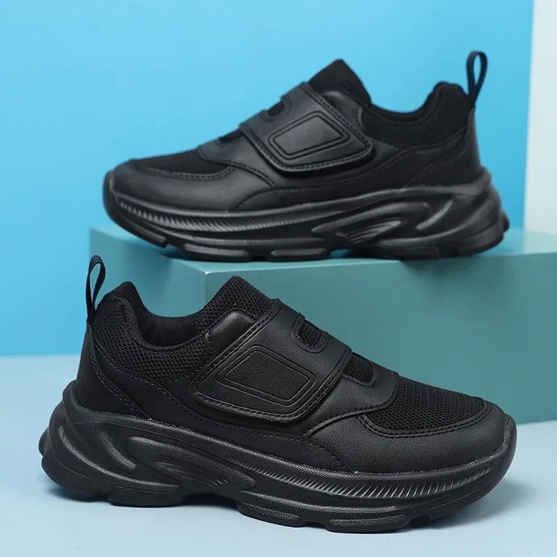 

2025 Hot Selling Minimalist Childrens Sports Shoes Autumn Black Rebound Running Shoes Lightweight Casual Shoes with Arch Support