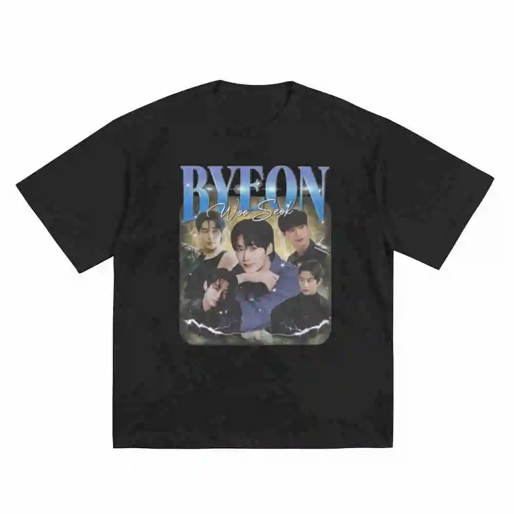 Byeon Woo Seok Short Sleeve Tee 100% Cotton T-Shirt