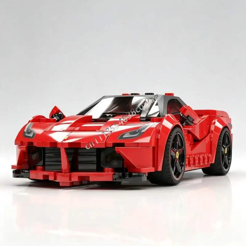 239PCS Red Sports Car Model Building Blocks MOC Creative Vehicle Figure DIY Assembly Puzzle Toy Popular Collection Display Gift