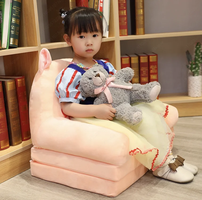 Sofas Children Sofa Cute Cartoon Lazy Folding Small Sofa Bed Girl Princess Baby Toddler Dual-purpose Child Seat All sofas
