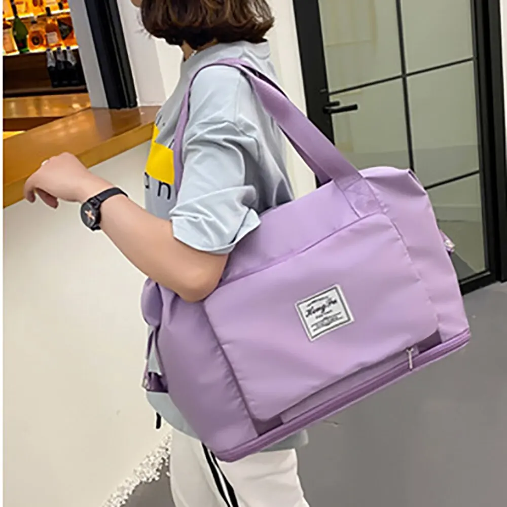 1PC Foldable Large Capacity Short Distance Travel Bag Dry and Wet Separation Fitness Bag Handbag Luggage Bag