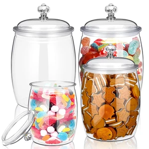 Bát lưu trữ thực phẩm ẩn dật với nắp, máy đo nhiệt độ bằng nhựa rõ ràng của phần Apothecary, phần trung tâm trang trí, đồ ngọt và bánh quy, tiệc cưới 7 Bán chậu chính - №6