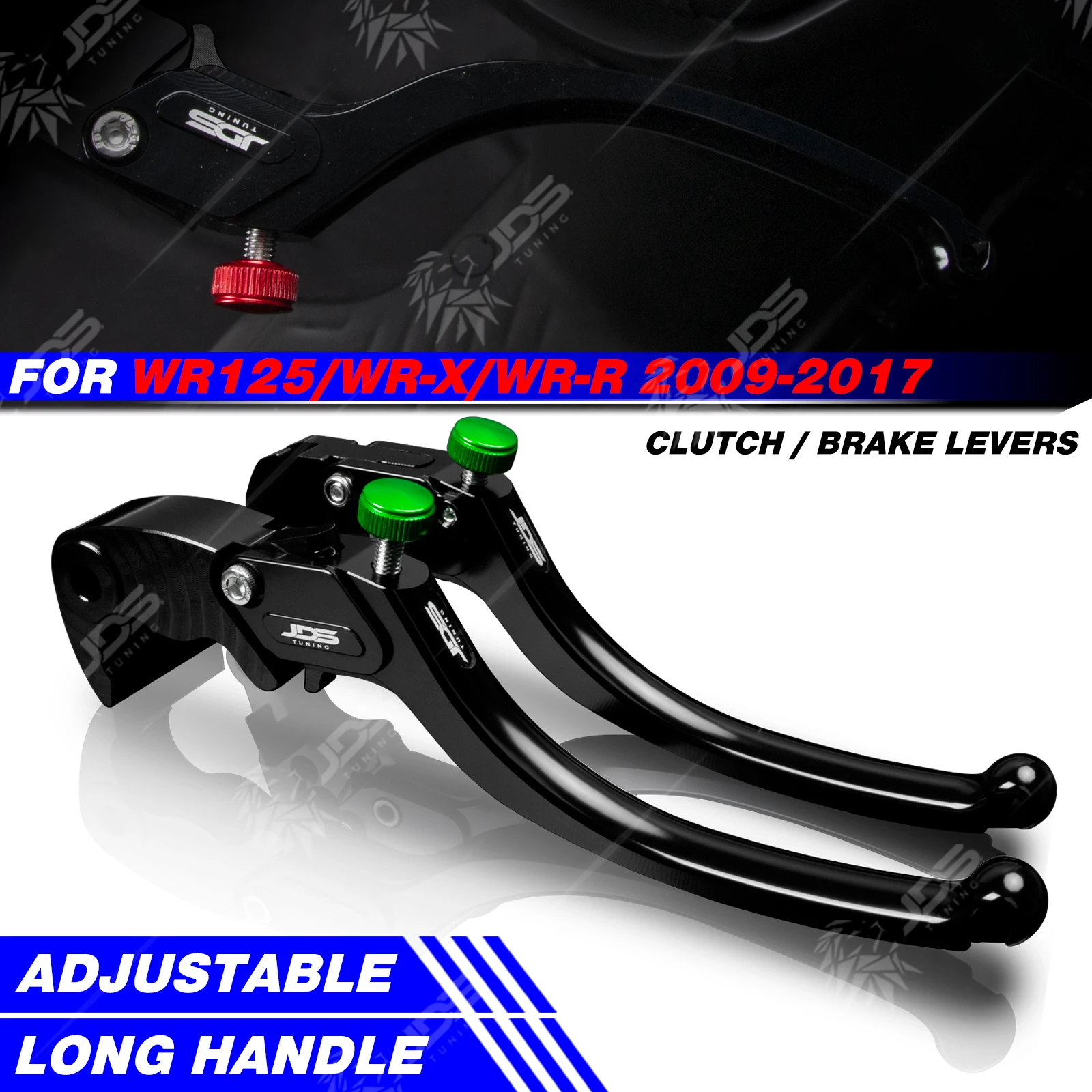

JDSTUNING For Yamaha WR125/WR-X/WR125R/WR-R 2009-2017 Clutch Lever Brake Lever Set Long Handle Levers Motorcycle Accessories