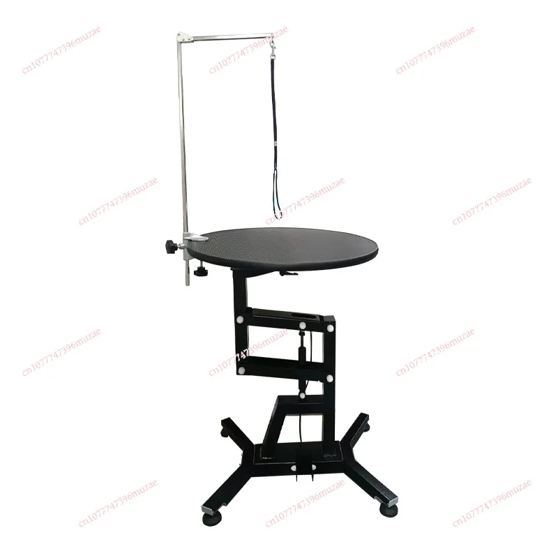 Pet grooming table cat shape trimming round table rotatable teddy dog pneumatic square lift