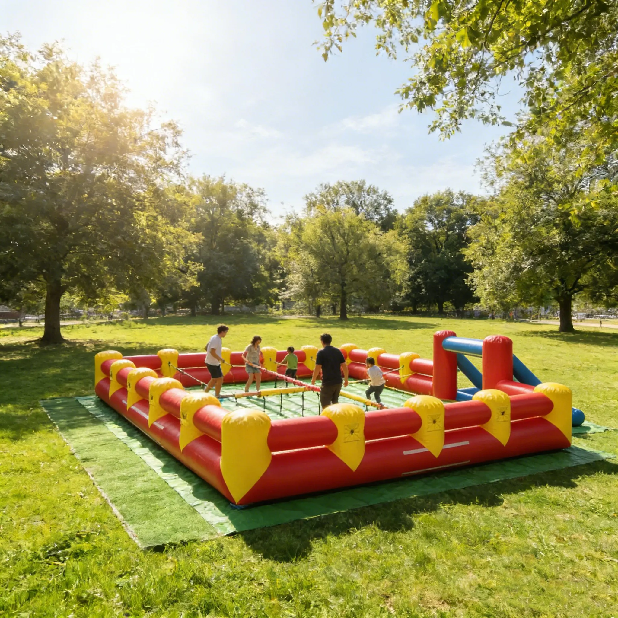 Giant Inflatable Soccer Field, Football Pitch, Court Playground, Family Team Games, Event Usage Model