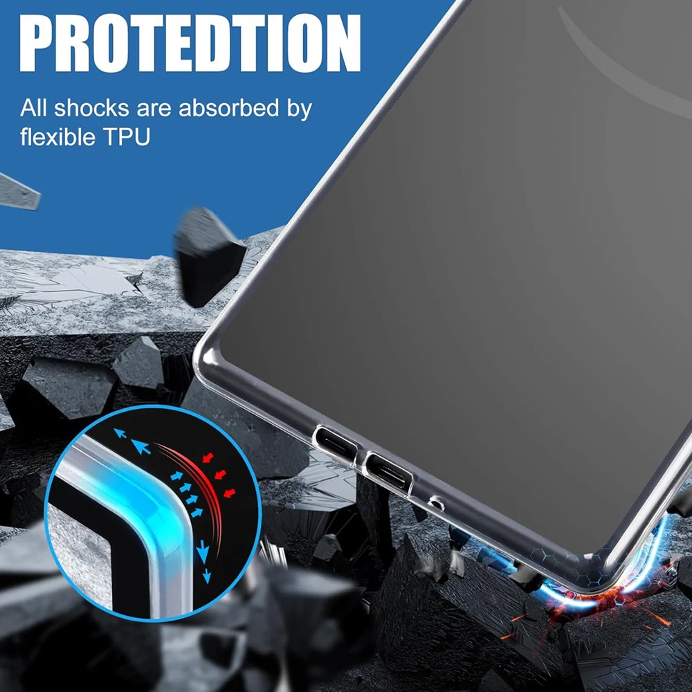 Clear TPU case for Kindle Paperwhite 2024 7‘’ 12th 2021 6.8inch 11th Generation for 6.8'' ereader soft back cover image 4