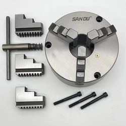 160mm Lathe Chuck SANOU 3 Jaw Front Mount 3 Jaw Self-Centering Lathe Chuck K11-160 Metal Lathe Chuck