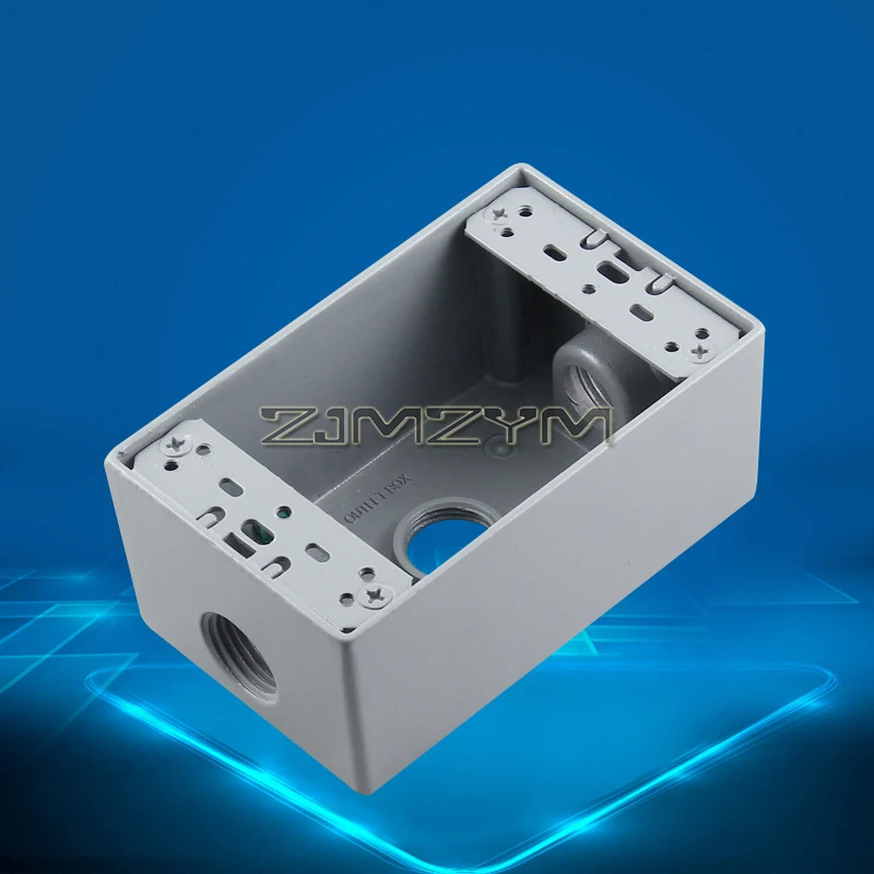 Intempéries Outdoor Switch Outlet Box, plástico Junction Box, Single-Gang Conduit elétrica, 1/2"