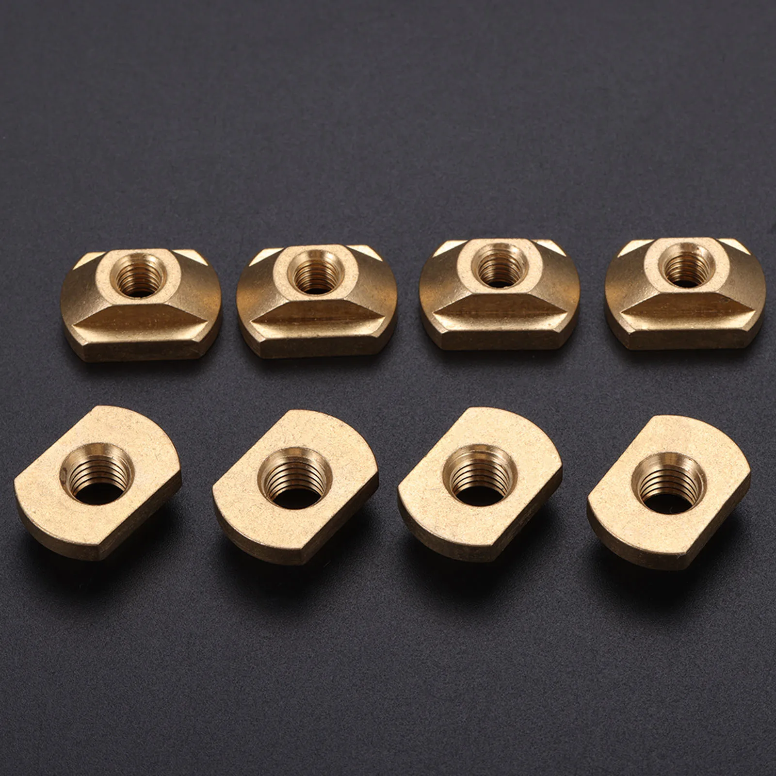 4Pcs Gold M8 M6 Mounting Brass T-Nuts Fit For Water Sports Surfing All Hydrofoil Tracks Outdoors Surfing Accessories